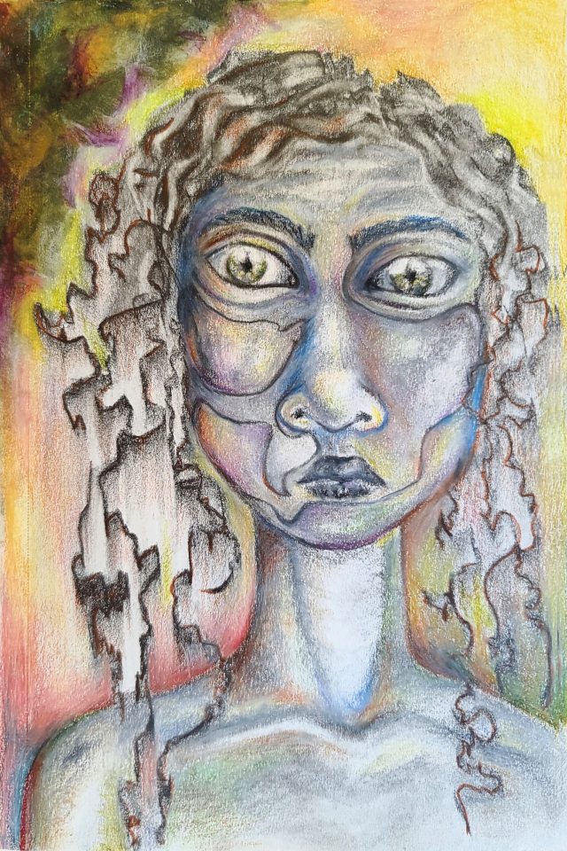 Colorful Worried Wiry Haired Girl [2024-09-15]