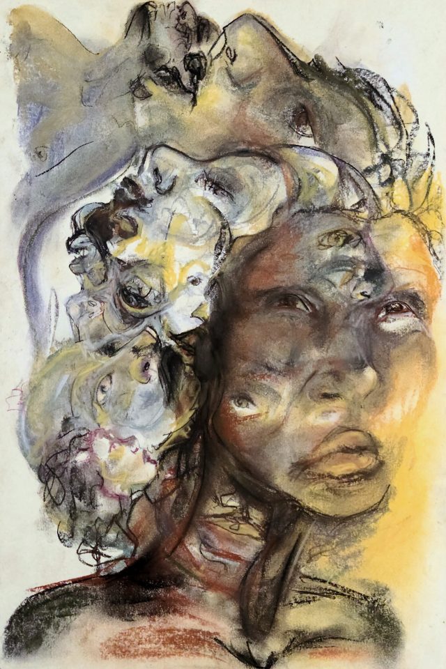 Woman With Head Of Flowing Faces [2025-02-15]